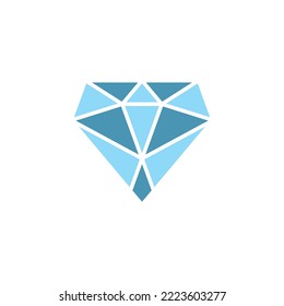 Edelsteinkristall-Logo, Vektorsymbol