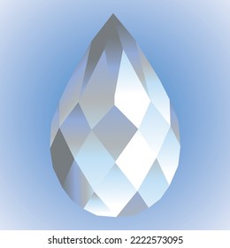 gema - diamante cortado en forma de gota