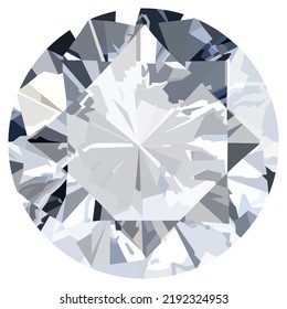 ilustración del vector de color blanco del diamante gemstone