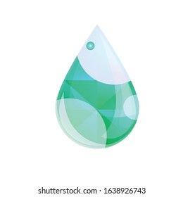 Gemstone drop icon. Cartoon of gemstone drop vector icon for web design isolated on white background