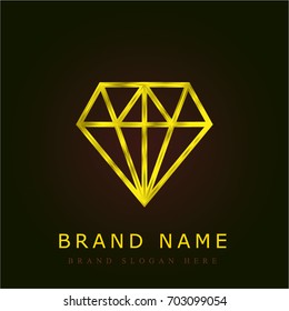 Gemstone golden metallic logo