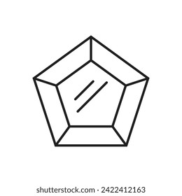 Icono de Gemstone, símbolo de gema, plantilla para diseño gráfico y web. ilustración vectorial