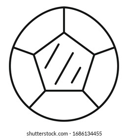 Icono de Gemstone. Icono del vector de gemas de contorno aislado en fondo blanco