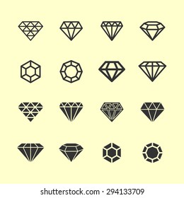 Gemstone icon set