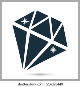 Gemstone icon. Simple design for web and mobile
