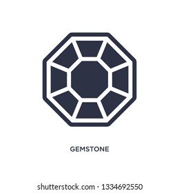 gemstone icon. Simple element illustration from nature concept. gemstone editable symbol design on white background. Can be use for web and mobile.