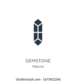 Vector de icono Gemstone. Icono de piedra de gema plana de la colección natural aislado en fondo blanco. La ilustración vectorial se puede utilizar para diseño gráfico web y móvil, logotipo, eps10