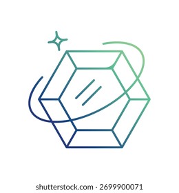 Edelstein-Symbol auf weißem Hintergrund, Vektorgrafik