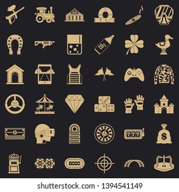 Gemstone icons set. Simple style of 36 gemstone vector icons for web for any design