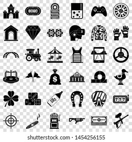 Gemstone icons set. Simple style of 36 gemstone vector icons for web for any design