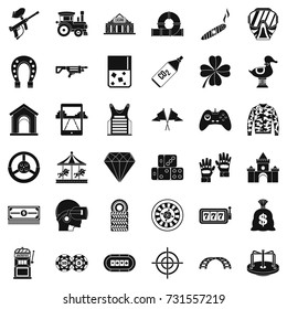 Gemstone icons set. Simple style of 36 gemstone vector icons for web isolated on white background