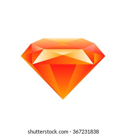 Gemstone isolated on white background Vector illustration