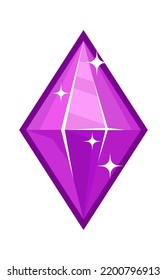 Piedra de cristal de joyas de piedra. Ilustración del vector