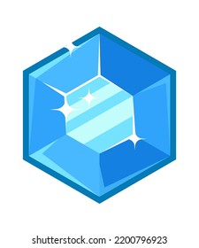 Piedra de cristal de joyas de piedra. Ilustración del vector