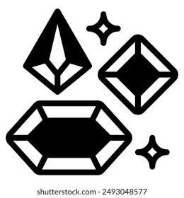 Gemstone Jewelry lifestyle icon illustration