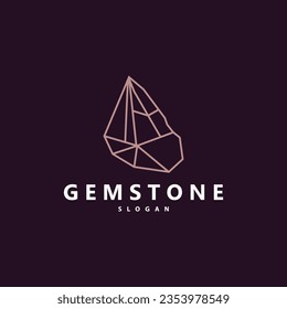 Logotipo de joyería Gemstone, Ilustración de símbolos de plantilla de vectores de diseño