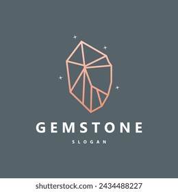 Logotipo de la joyería de la piedra preciosa, ilustración vectorial de plantilla de diseño