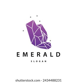 Logotipo de la joyería de la piedra preciosa, ilustración vectorial de plantilla de diseño