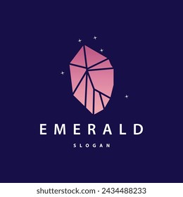Gemstone Jewelry Logo, Design Vector Template Symbol Illustration