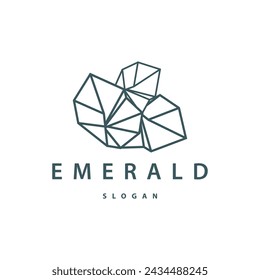 Logotipo de la joyería de la piedra preciosa, ilustración vectorial de plantilla de diseño