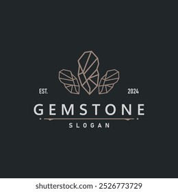 Logotipo de joias Gemstone, Design Vetor modelo símbolo ilustração