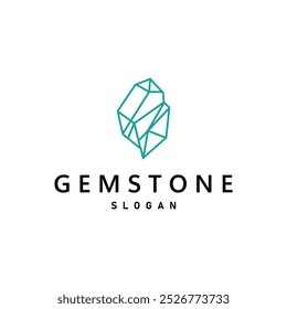 Logotipo de la joyería de la piedra preciosa, ilustración del símbolo de la Plantilla del Vector del diseño