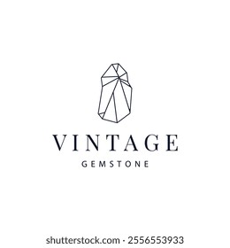Gemstone Jewelry Logo, Design Vector Template Symbol Illustration