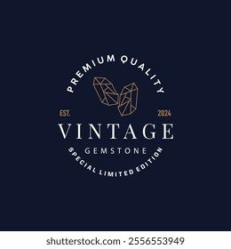Gemstone Jewelry Logo, Design Vector Template Symbol Illustration