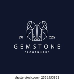 Gemstone Jewelry Logo, Design Vector Template Symbol Illustration