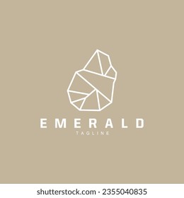 Edelstein Logo Stone Schmuck Vektorvorlage Premium