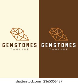 Gemstone Logo Stone Jewelry Vector Template Premium
