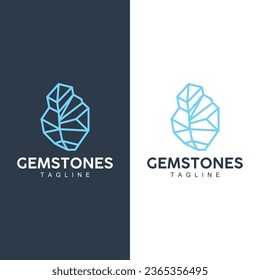 Gemstone Logo Stone Jewelry Vector Template Premium