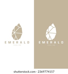 Plantilla de vectores de joyas de piedra con logotipo Gemstone Premium