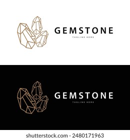 Gemstone Logo Stone Jewelry Vector Template Premium