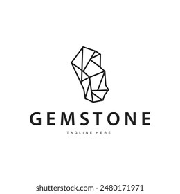 Gemstone Logo Stone Jewelry Vector Template Premium