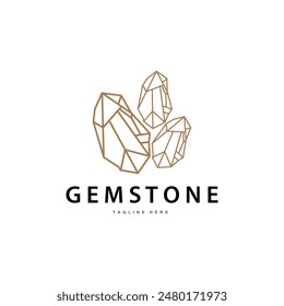 Gemstone Logo Stone Jewelry Vector Template Premium