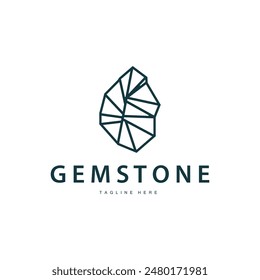 Gemstone Logo Stone Jewelry Vector Template Premium
