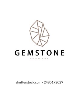 Gemstone Logo Stone Jewelry Vector Template Premium