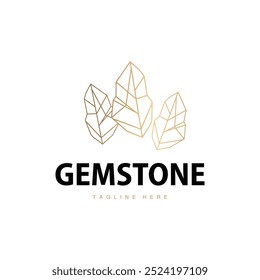 Plantilla de Vector de la joyería de la piedra del logotipo de la piedra preciosa Premium