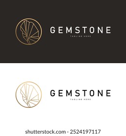 Gemstone Logo Pedra Joias Vetor Modelo Premium