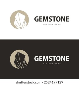 Gemstone Logo Pedra Joias Vetor Modelo Premium
