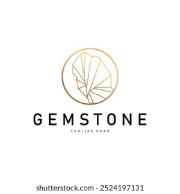 Gemstone Logo Stone Jewelry Vector Template Premium