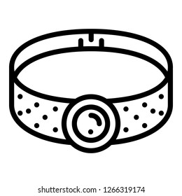 Gemstone necklace icon. Outline gemstone necklace vector icon for web design isolated on white background