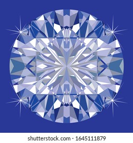 gemstone on a blue background