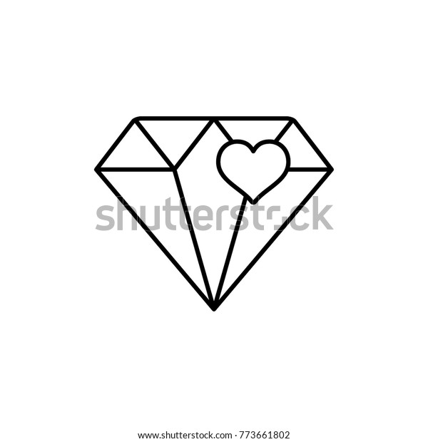 Gemstone Outline Icon Stock Vector (Royalty Free) 773661802 | Shutterstock