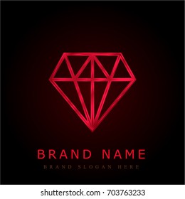 Gemstone red chromium metallic logo