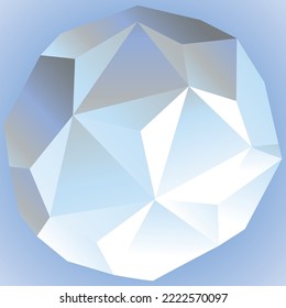 Edelstein - ein runder Diamant mit funkelnden Facetten