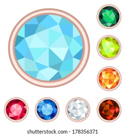 gemstone set. EPS 10. No transparency. No gradients.