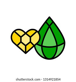 Gemstone vector icon, filled design editable outline
