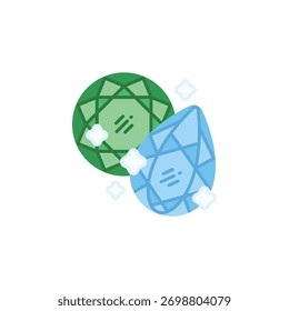 Icono de Vector de piedras preciosas. Estilo plano del icono de la joyería. uso perfecto para el logotipo, la presentación, el Sitio web, y más. estilo moderno del color del diseño del icono
